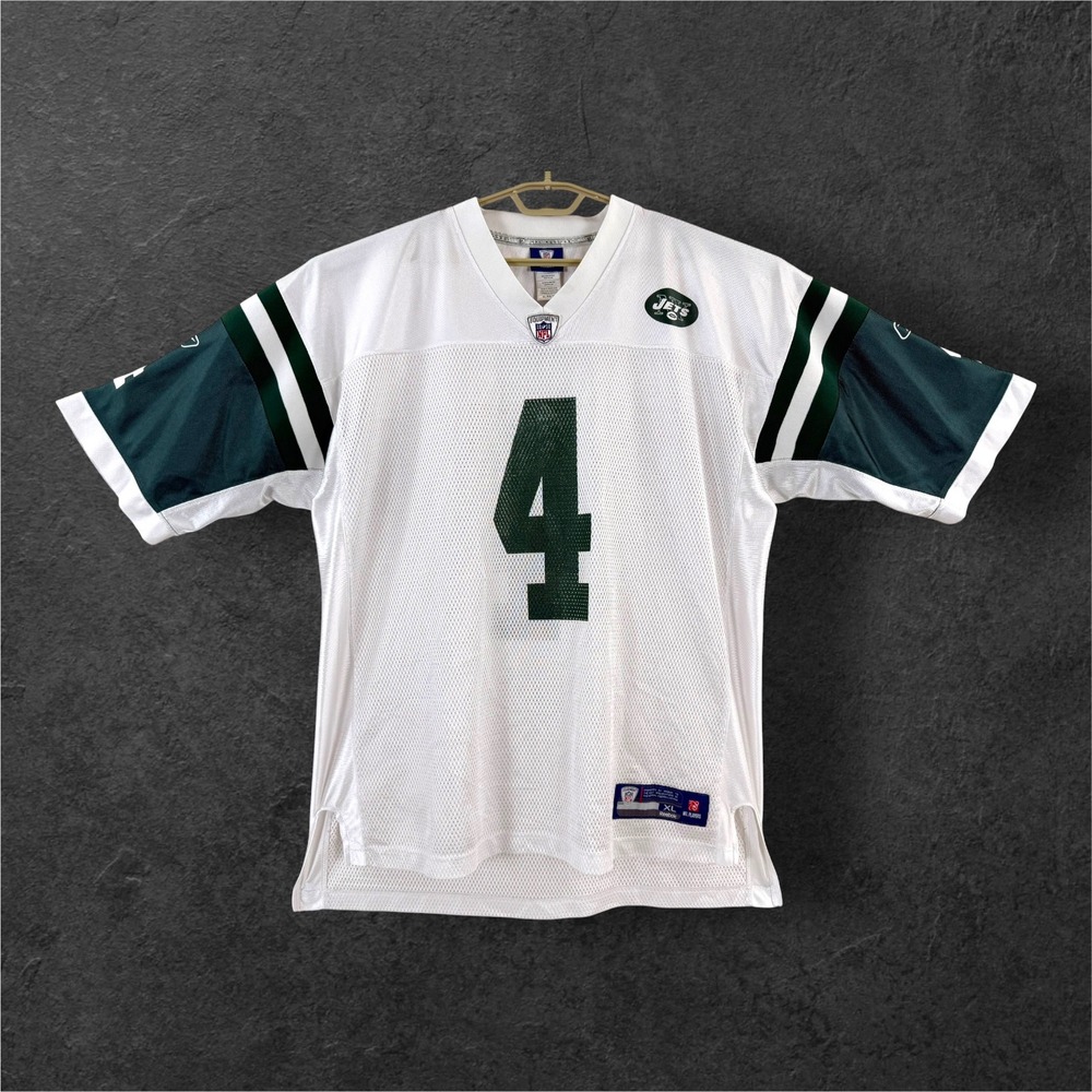 Reebok NFL New York Jets Brett Favre 4 Jersey White Mens XL